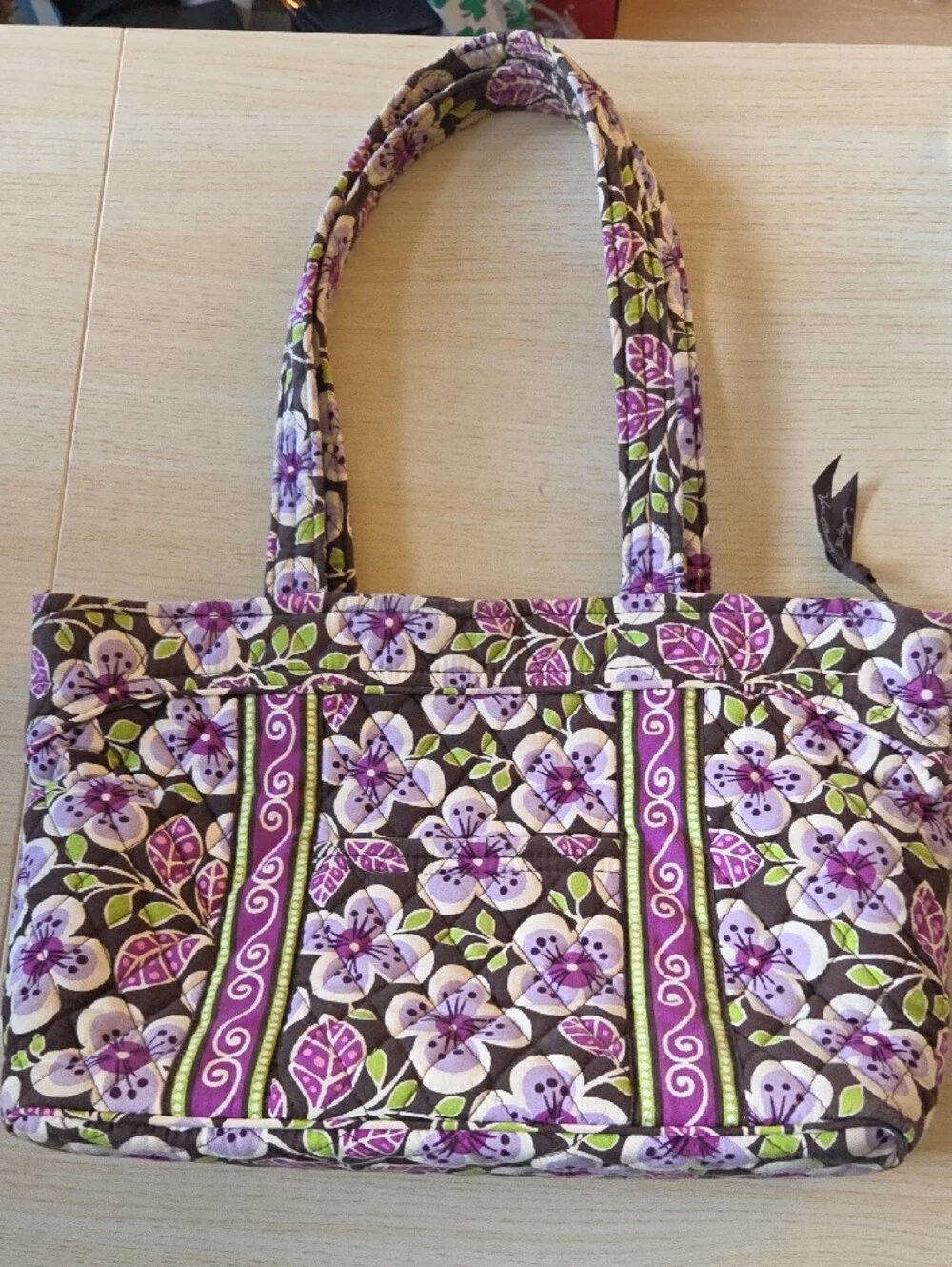 Vera Bradley Purple Floral Tote Bag